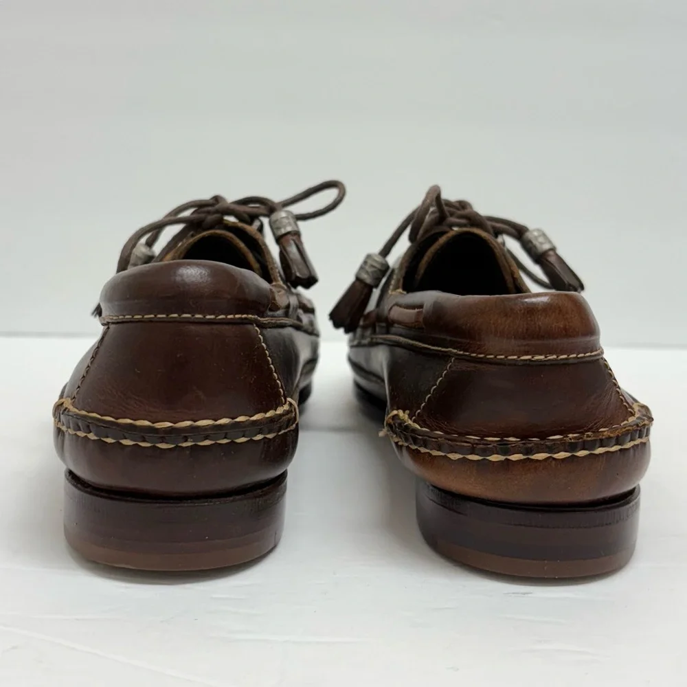 Colehaan Country Classic Brown Leather Slip On Boat Shoes Loafers 6.5 new